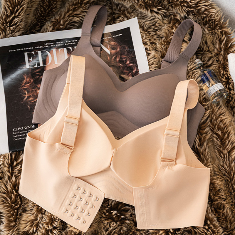 sostén invisible de curado sin marcas minimalista que se reúne para apoyar el pecho y evitar la caída de la ropa interior desmontable y correa de hombro ancha ajustable