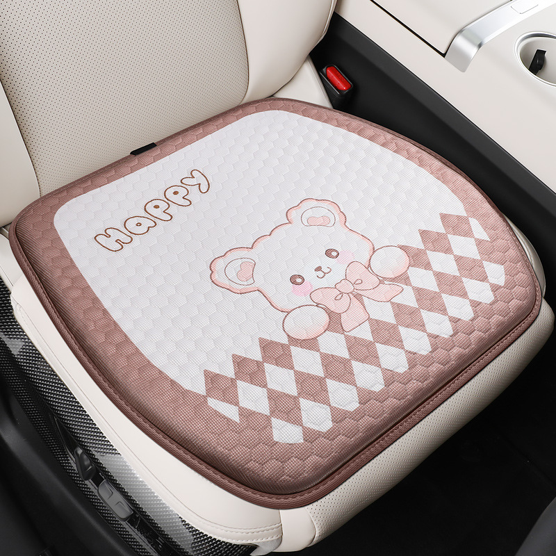厂家直供夏季卡通蜂窝凝胶汽车座垫冰丝凉垫办公室屁垫硅胶透气垫