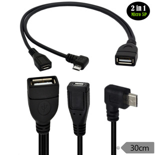 Micro USB OTG Host����������ӹ��,Mciro�� 90&deg;���^+Microĸ