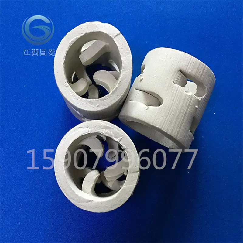 陶瓷鲍尔环填料 GC-TC2011硫酸吸收塔化肥厂用传质材料
