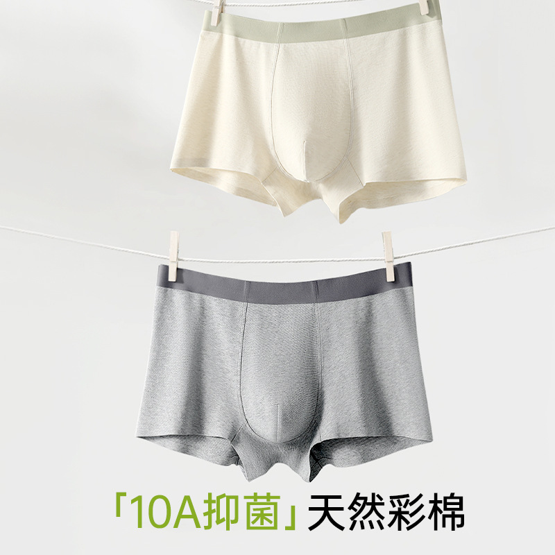 Class 10A Antibacterial Colored Cotton Men's Underwear Pure Cotton Crotch Breathable Large Size Boxer Boxer Boys New Men's Shorts
