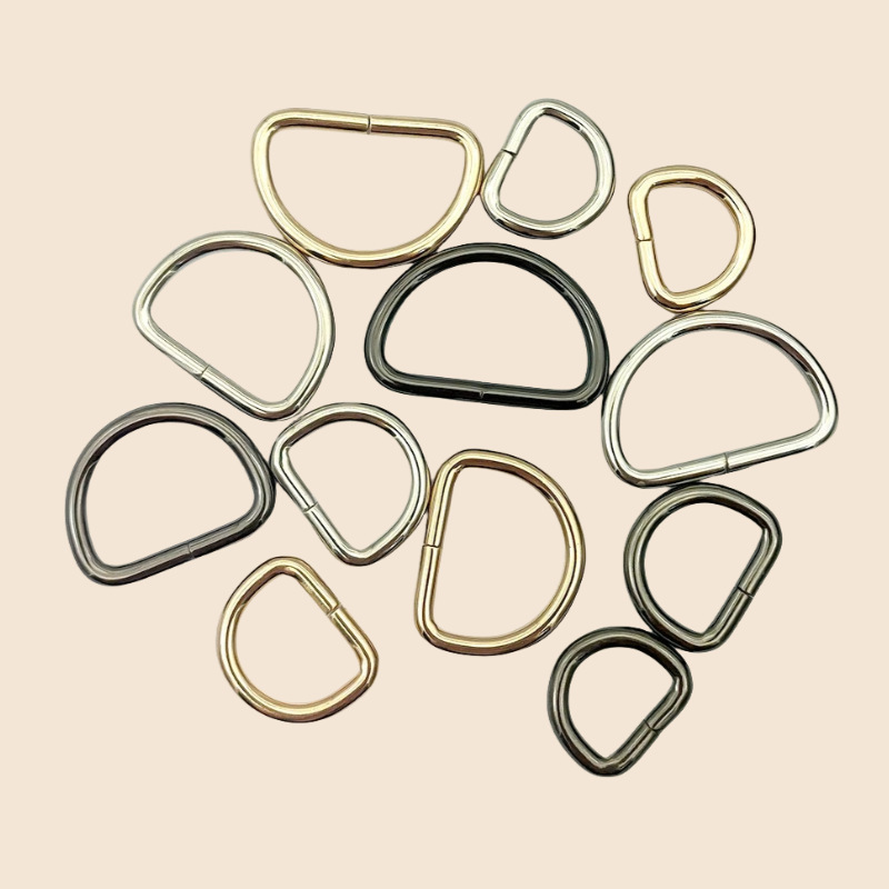 Punto D hebilla semicircular hebilla de núcleo de cremallera hebilla japonesa hebilla de hombro hebilla de conexión anillo colgante al por mayor accesorios de hardware para equipaje
