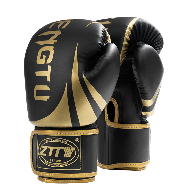 Guantes de boxeo ZTTY al por mayor para adultos, equipo de protección transfronterizo, guantes de boxeo de PU resistentes a desgarros con forro de goma y plástico, guantes de boxeo personalizados. image 7
