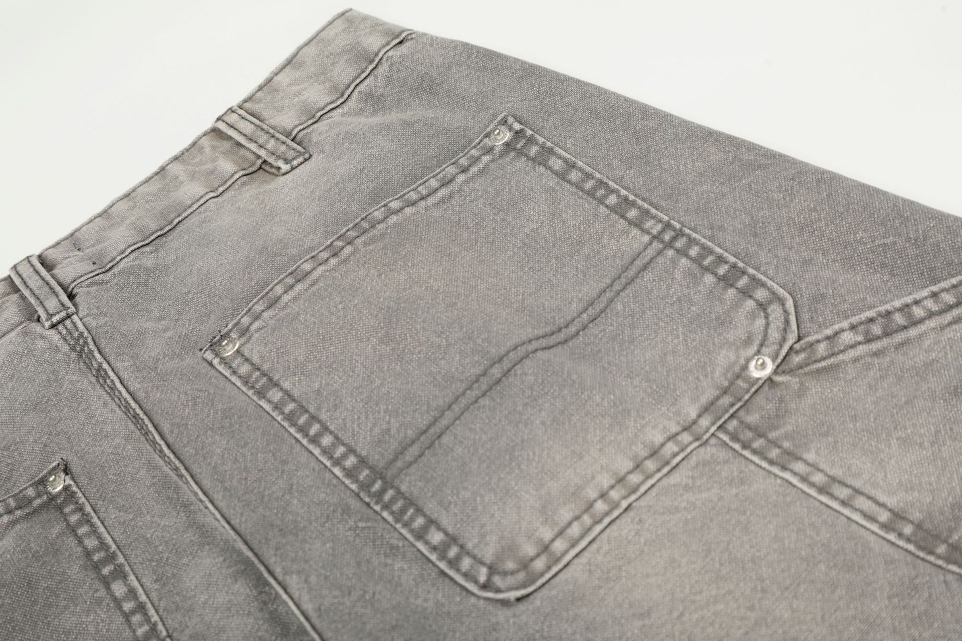 Unisex Oversized Jeans Im Vintage Look Grau Baumwolle_voghion.com