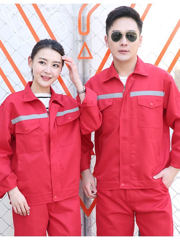 Trajes de trabajo de algodón primavera y otoño ropa de protección contra el desgaste gruesa barra reflectante taller de soldadura personalizada