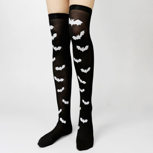 Halloween Socks Party Over-the-Knee Socks Cosplay Costume Accessories Stockings Printed Stockings Bat Ghost Festival