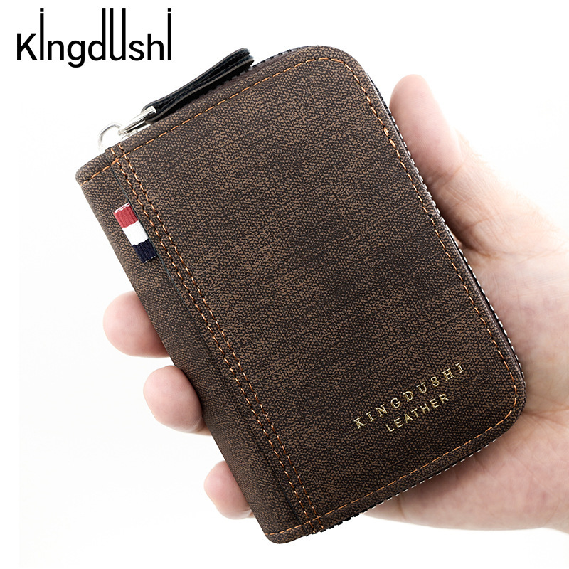 Creative simple multi-card PU organ zipper card holder multi-card business card holder driver license bag coin purse card holder