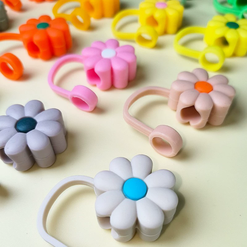 Food silicone, straw, dustproof silicone dust cover, 10mm