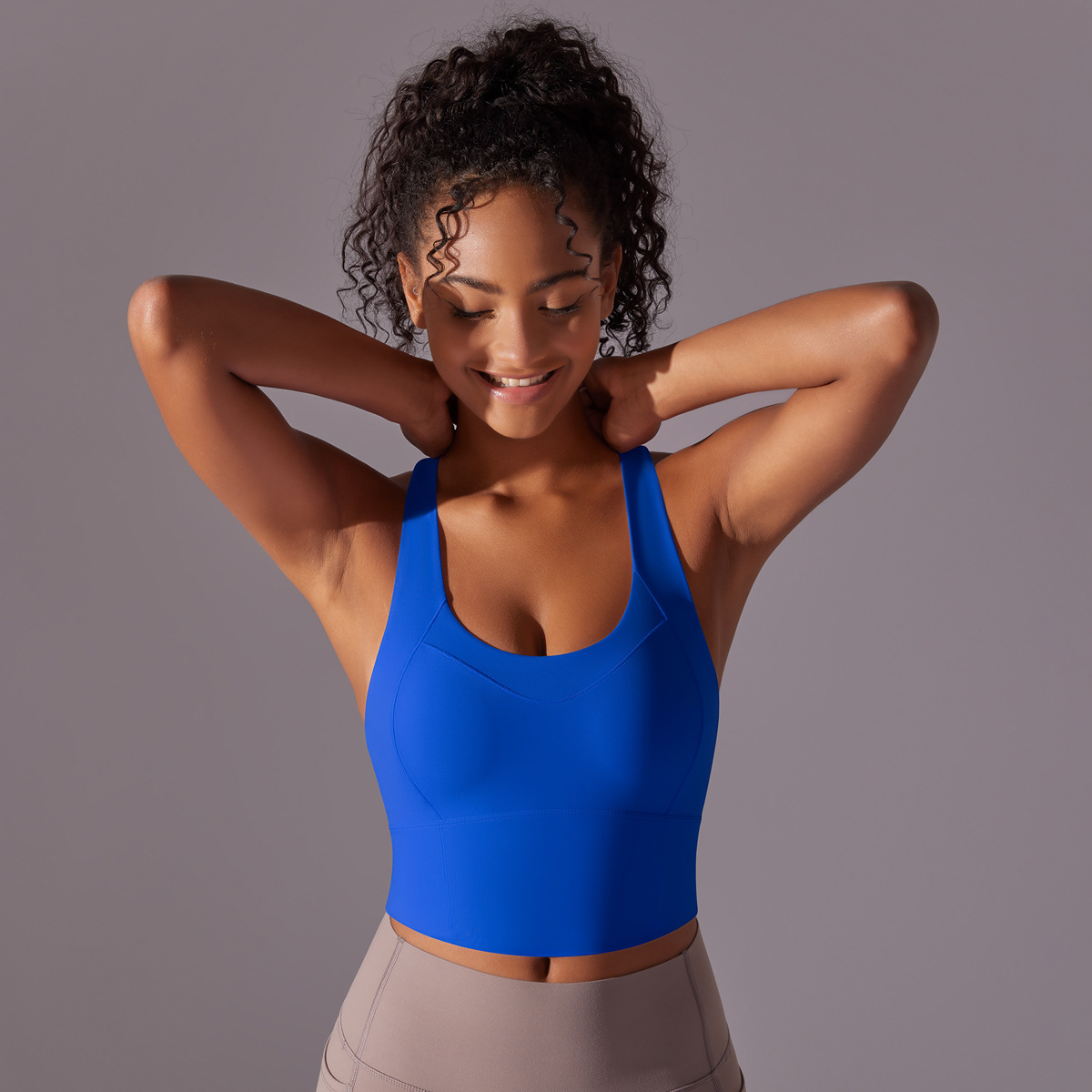 140g Weight Sleeveless Sleeve Length Nylon, Cotton Blend Fabric Type Short Top Length Halter Crisscross Tank Tops Type Fitness, Yoga Occasion Strap Neckline Solid Color Pattern Sports Style Sports Solid Color Nylon Cotton Blend Strap Active Tops Halter Crisscross Tank 29
