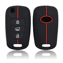 适用起亚K2K5钥匙套2012 -19年款佳乐智跑索兰托狮跑折叠款硅胶套
