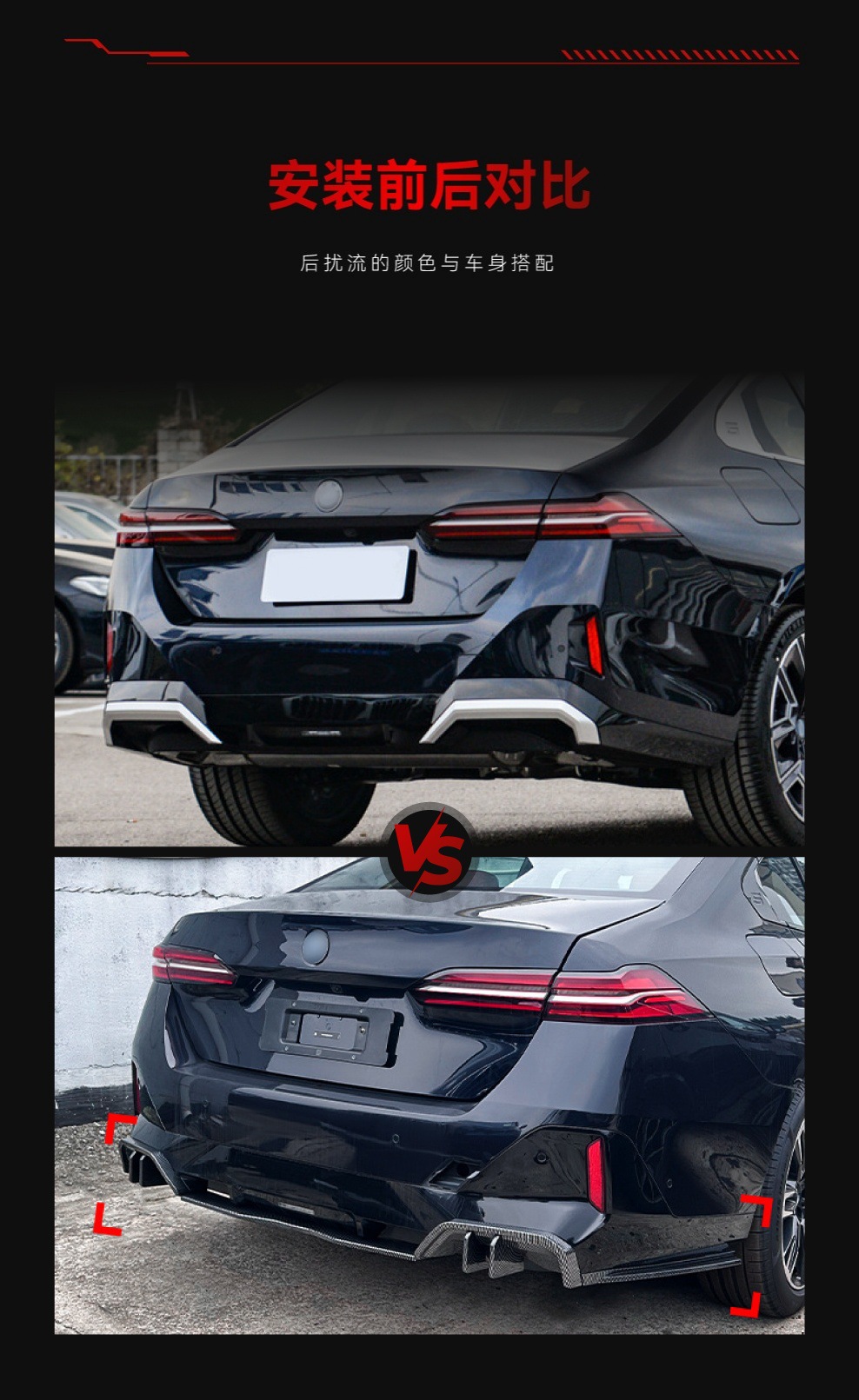 Suitable for 2024 BMW bmw 5 series i5 g60 M Sport overseas MP tail lip spoiler modification parts