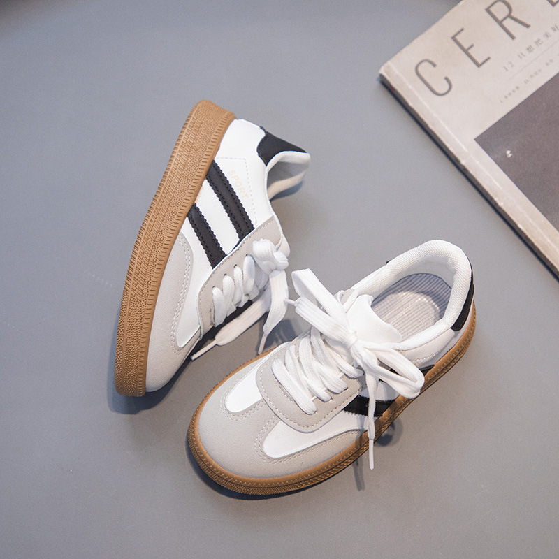 Zapatos infantiles Gump, zapatos de suela suave para niños, primavera y otoño 2024 nuevos zapatos de skate casuales para niñas, zapatos de entrenamiento transpirables, moda