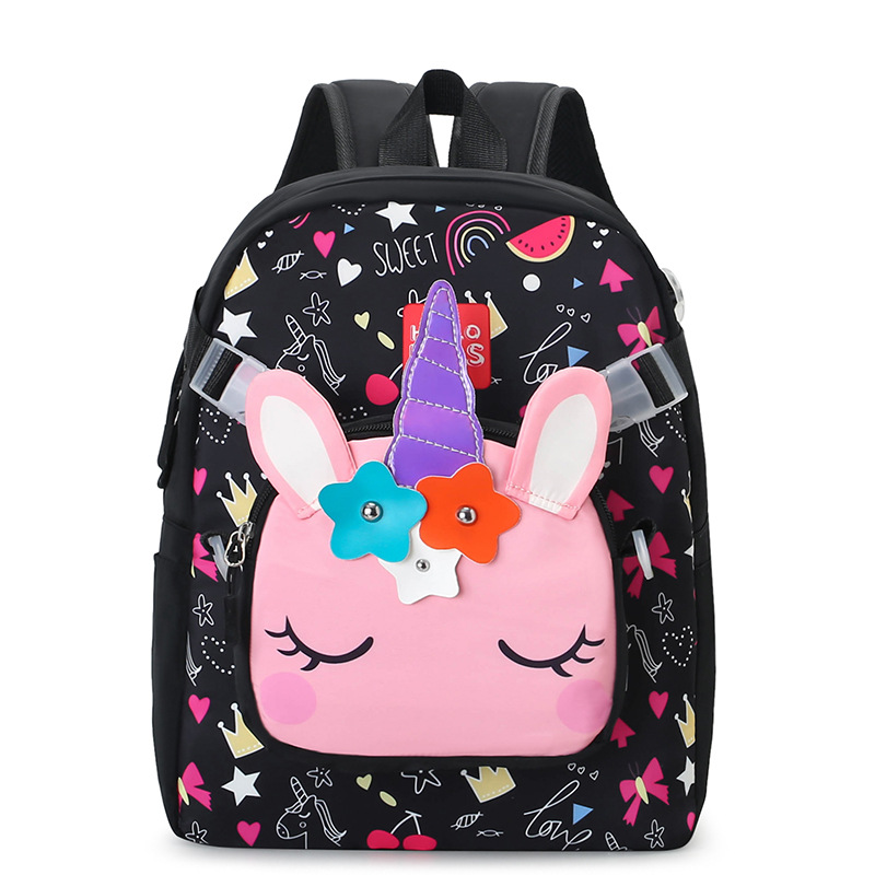 Mochila coreana para niños lindas niñas bolsas de dibujos animados mochila unicornio jardín de infantes pequeña clase mochila para bebés