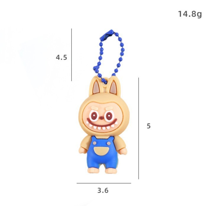 国境を越えた新しい漫画ギターを弾くラブブ羊キーホルダーペンダント学生かわいいスクールバッグキーホルダー卸売|undefined