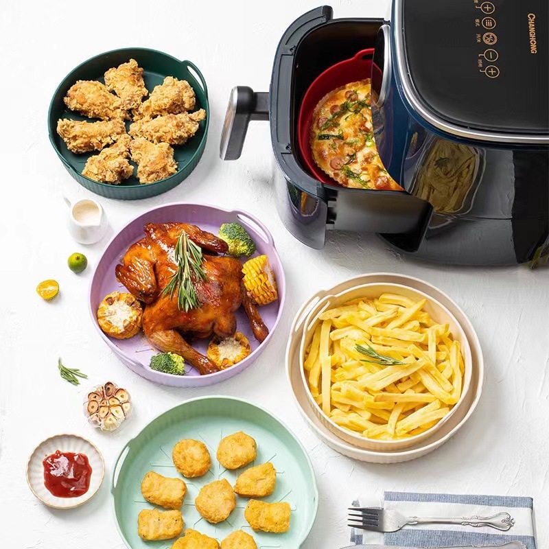 New Silicone Snowflake Baking Pan Household Baking Pan High Temperature Resistant Air Fryer Mat Microwave Oven Baking Pan Wholesale