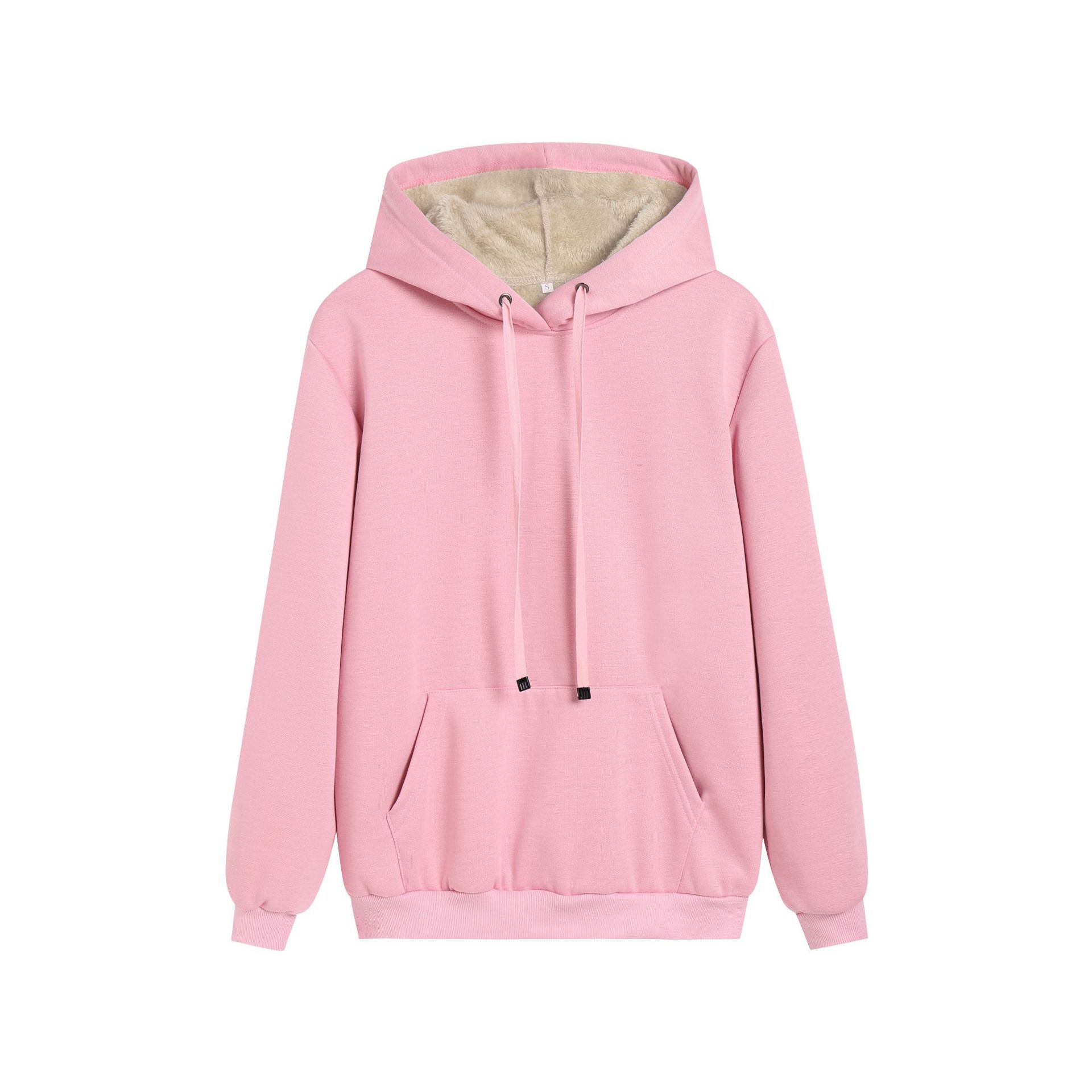 Hoodies De Douille Du Hoodie Des Femmes Longs Et Couleur Solide De Mode De Poche De Sweatshirts display picture 4