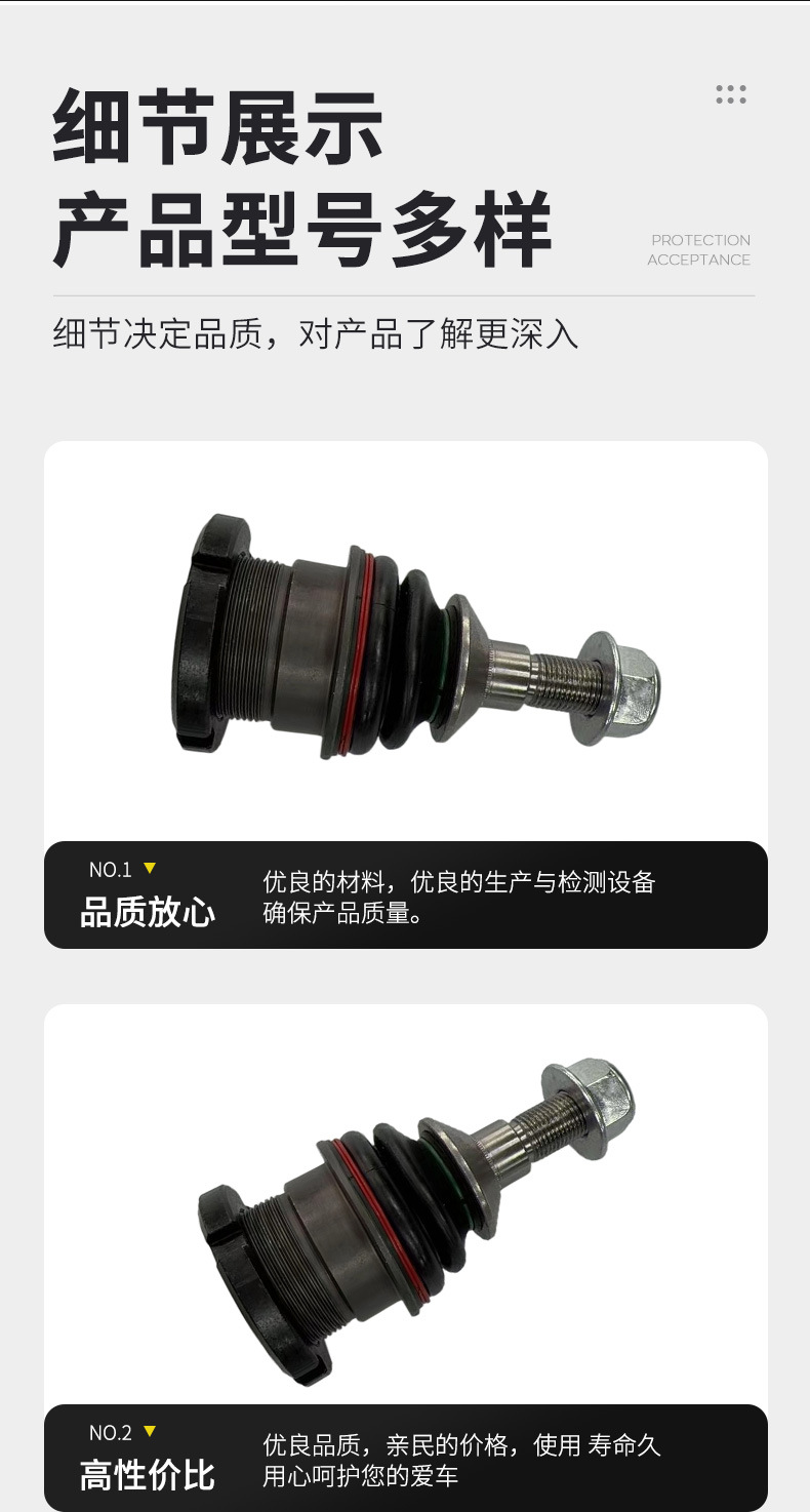 Manufacturer wholesale of suspension ball joints for Mercedes-Benz W164, part number 1643300935