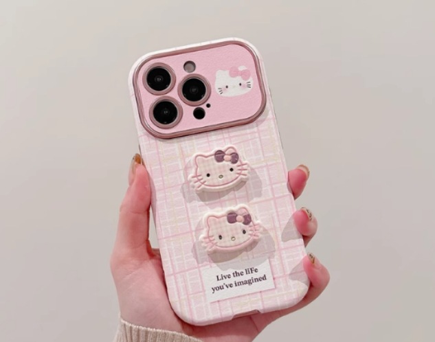 Chicas ins parche a cuadros en polvo kt para iphone16ProMax Apple 14/15 funda para teléfono 13 cordón 16