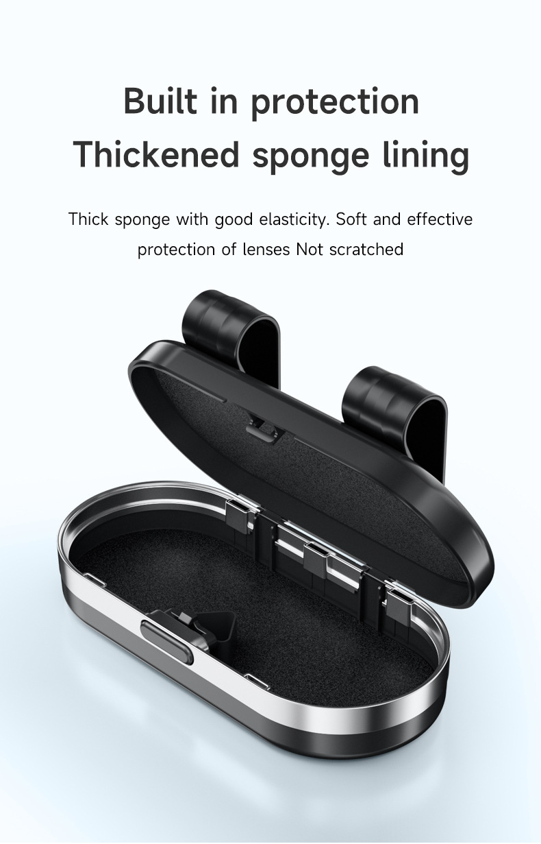Cross-Border Car Glasses Case Car Sun Visor Glasses Clip Sunglasses Storage Box Glasses Holder High-End Sunglasses Clip