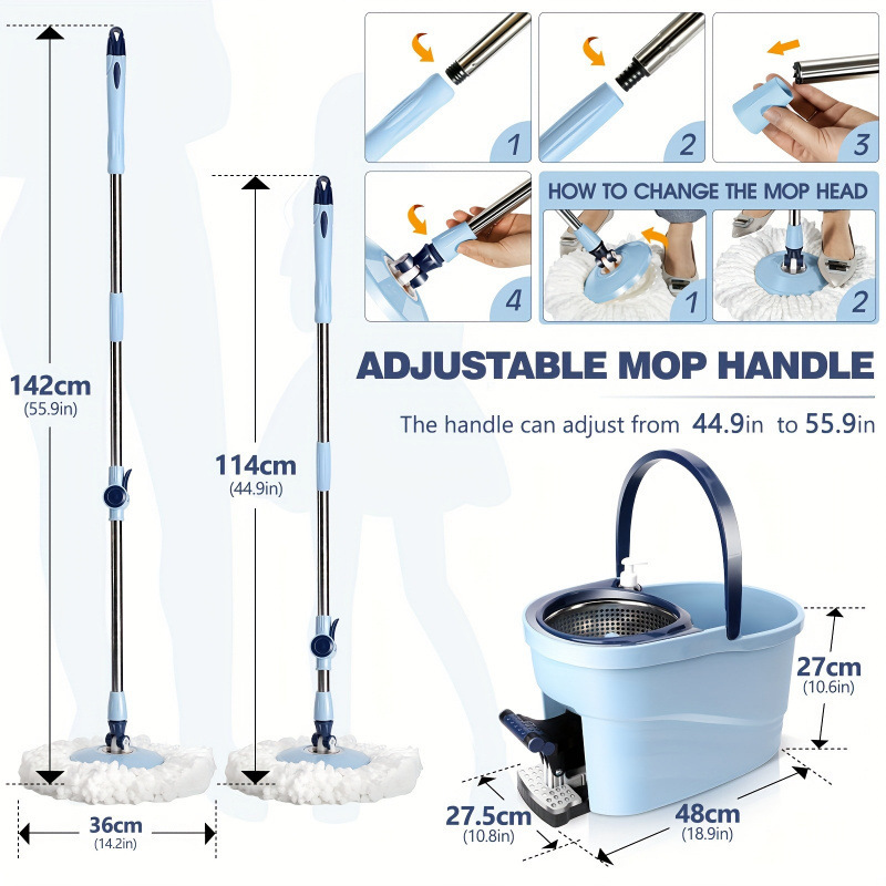 Spin Mop and Foot Bucket