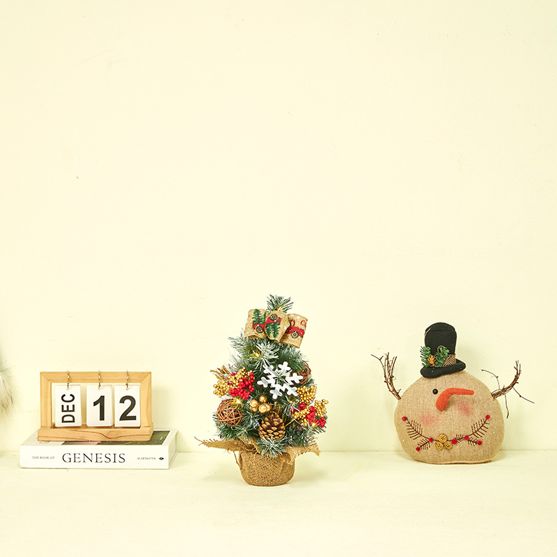 Navidad nuevo 30cm 60cm escritorio Navidad decoración traje guirnalda ratán Navidad árbol combinación vacaciones preferido