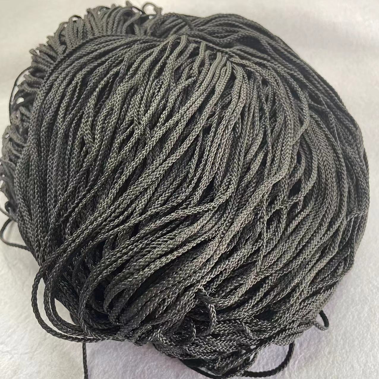 空心8股PP打结绳 手提礼品盒包装绳带 黑色白色服装纺织辅料批发