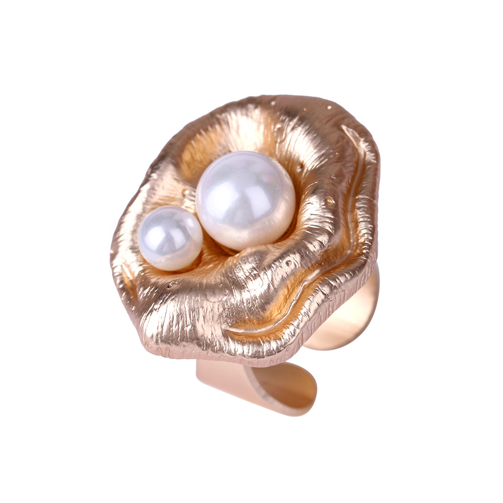 Anelli all'ingrosso in argento con perle, gioielli vintage di nicchia di alta qualità, in saldo transfrontaliero_voghion.com