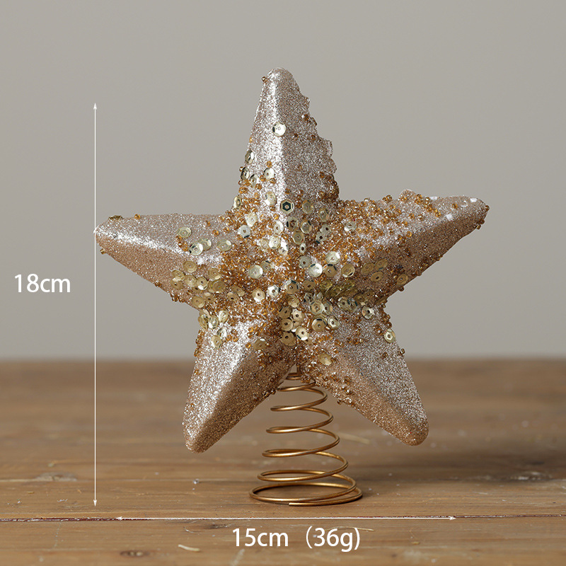 15 / 20cm árbol estrella estrella de cinco puntas champán oro rojo plata espuma de navidad estrella decoración props