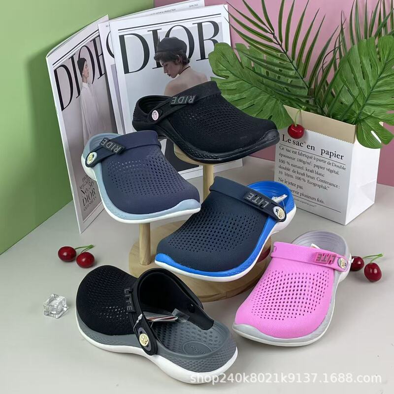 New Crocs Kroger Second Generation Couple Lightweight Non-Slip Beach Mesh Casual Hollow Breathable Outdoor