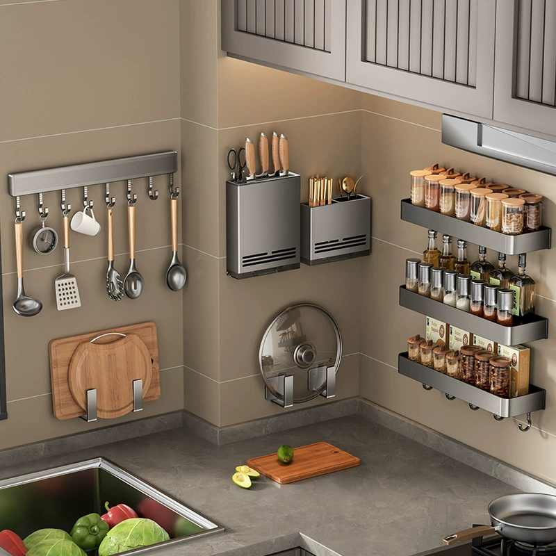 Wall-mounted Storage Rack Multi-tier No-drill Kitchen from Yomiego