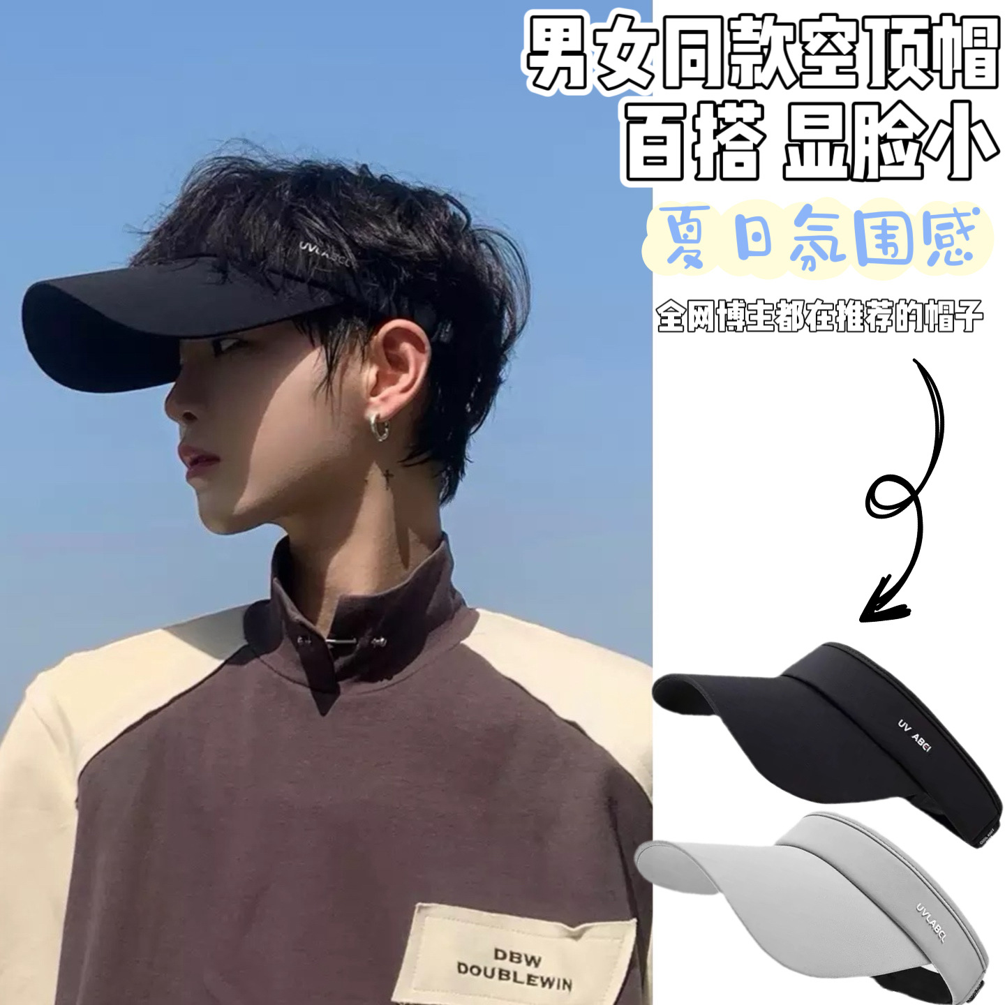 Sun Hat Men's Sun Protection Hat Men's Hat Men's Summer Outdoor Empty Top Hat Sun Hat Summer Fishing Uv Protection