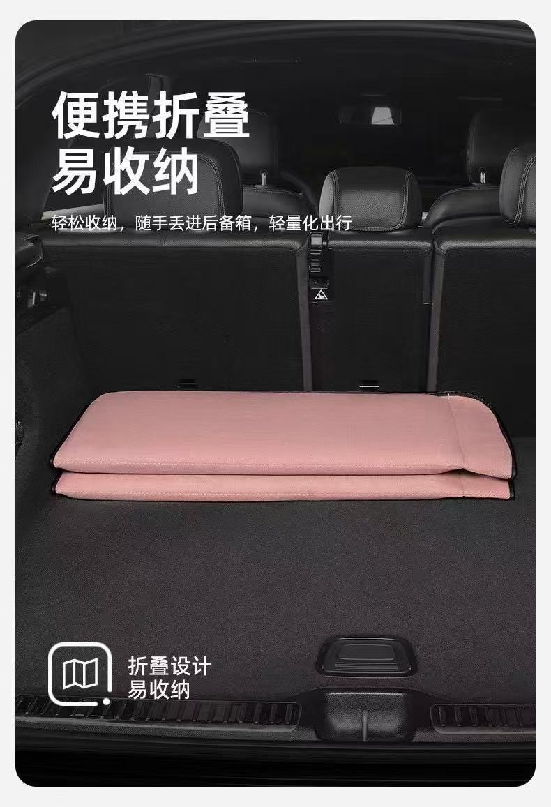 Car Foldable Mattress Sleeping Pad Rear Seat Sleeping Gadget Car Chenille Folding Bed Universal Non-Inflatable Bed