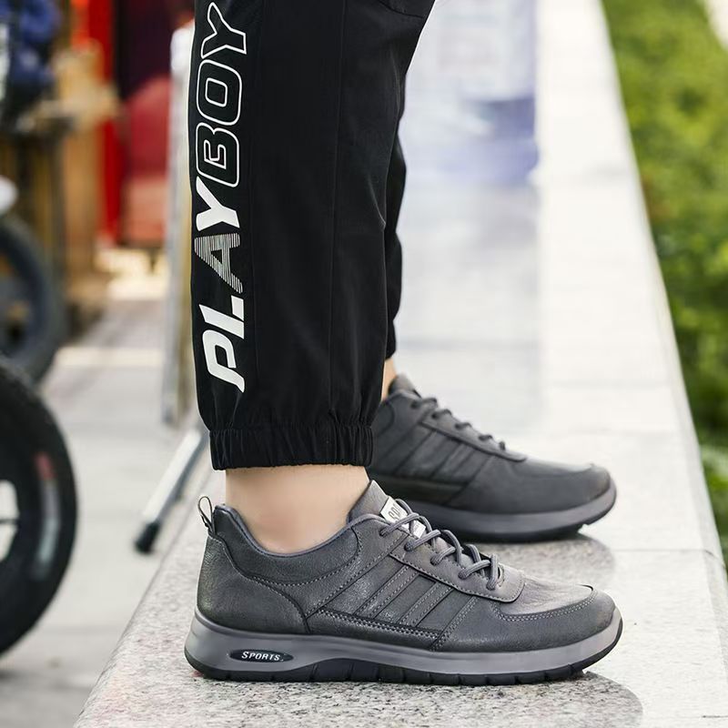Comercio exterior zapatos de hombre otoño nuevo cuero impermeable transpirable ligero zapatos casuales juveniles moda al aire libre zapatos deportivos para hombre