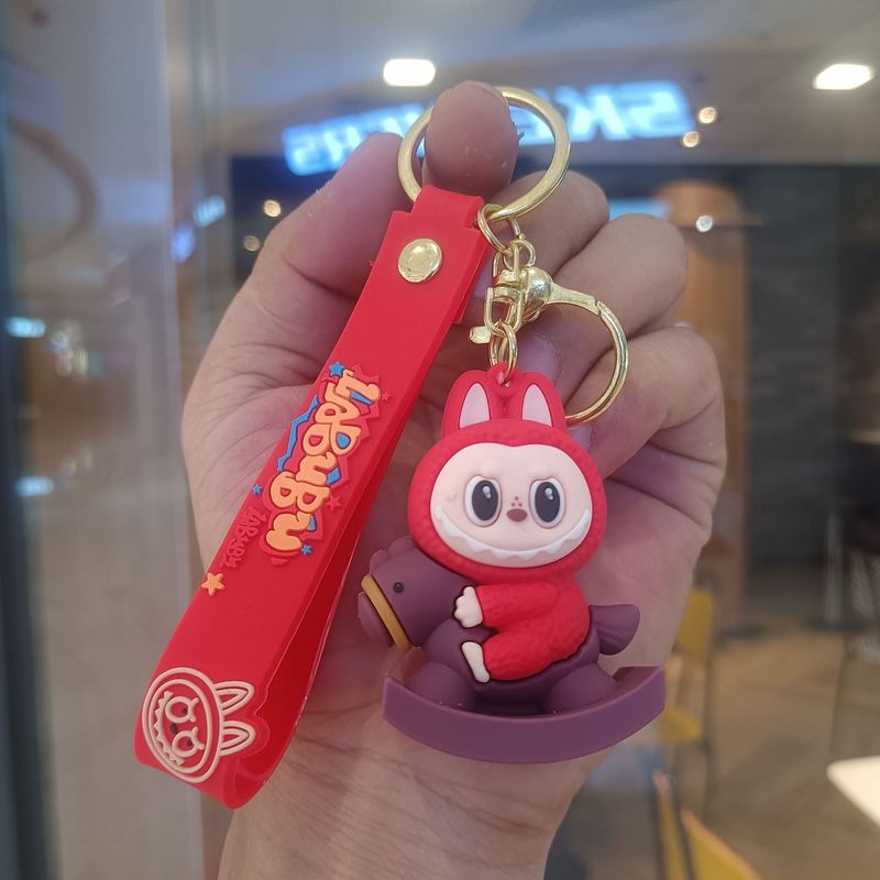 クリエイティブホットスタイルラブブキーホルダー漫画リトルシープペンダントおもちゃベビーグラバーかわいいキーチェーンリング卸売|undefined