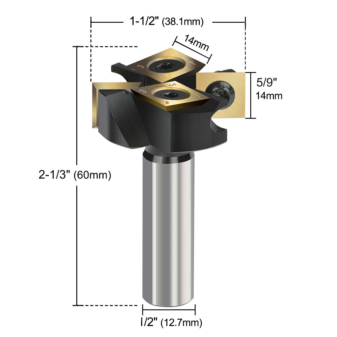 1/2 "* 1-1/2" 및 티타늄 도금 블레이드