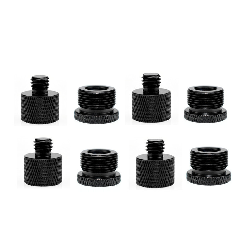 Microphone stand adapter 5/8 to 1/4 and 5/8 to 3/8 combo pack for tripod accessories