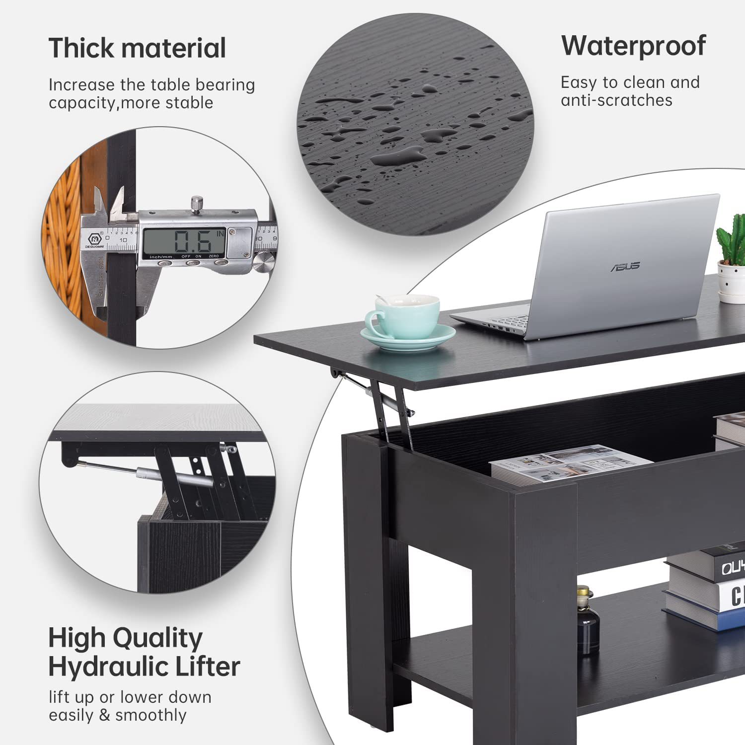 Comercio exterior personalizado elevable mesas de té pequeñas mesas de café de salón doméstico mesas de té balcón mesas de té pequeñas mesas cortas