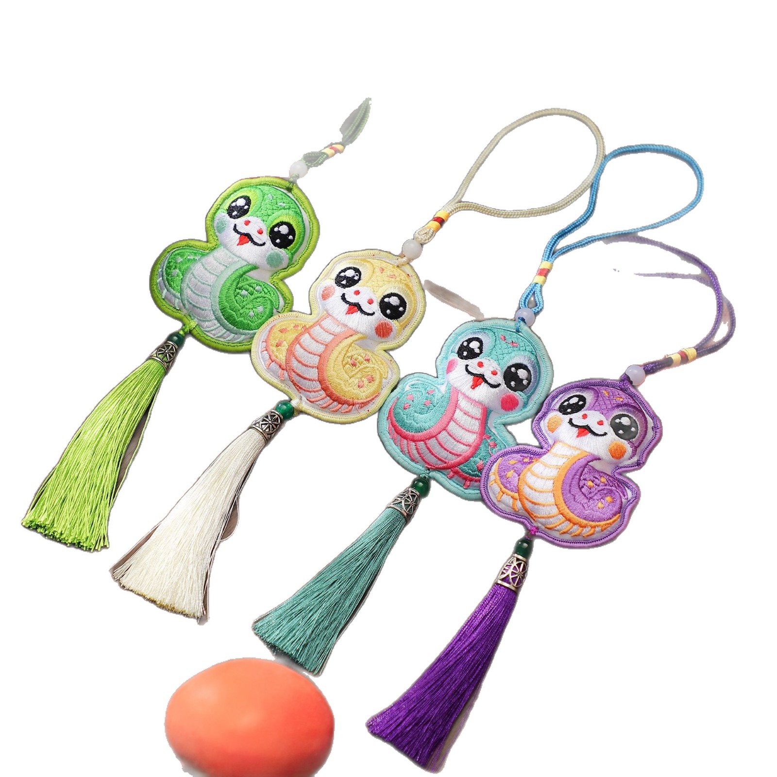 Cuerpo de siete colores de cordero Fu serpiente Lime colgante decoración de barril de Año Nuevo con florista material DIY colgante de flores