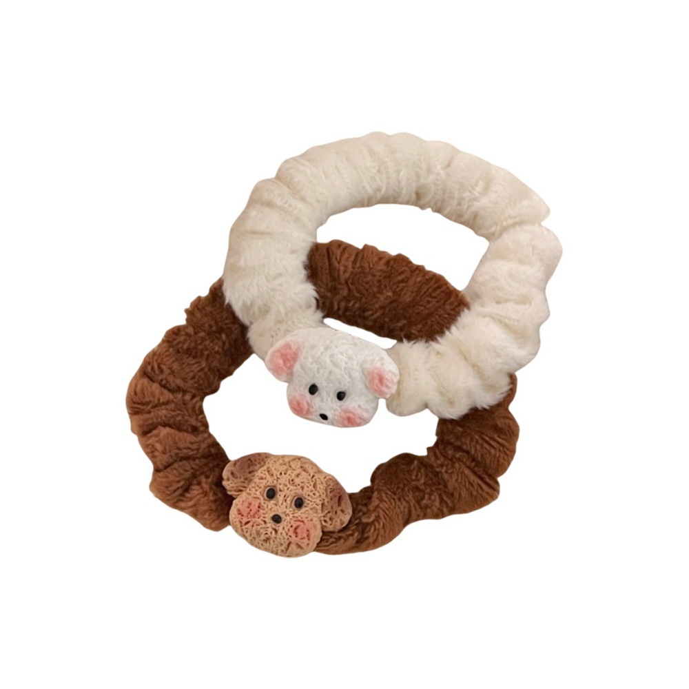 Nuevo lindo cachorro de cabello de cabello de cabello de cola de caballo de niña anillo de cabello dulce frisa clip clip clip de cabello al por mayor