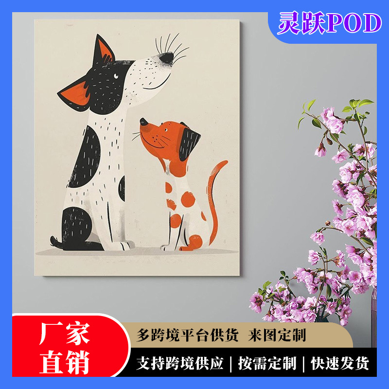 Cross-Border Modern Minimalist Living Room Decoration Landscape Decorative Painting Background Wall Mural Hotel Poster Hanging Painting Frameless Painting