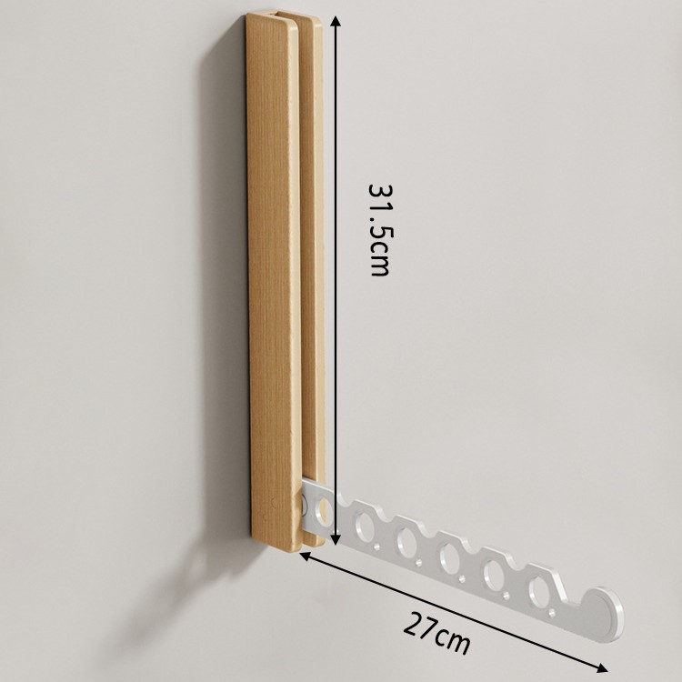 너도밤나무 보이지 않는 접이식 빨래건조대 - 화이트 (펀칭 없음/펀칭 겸용)