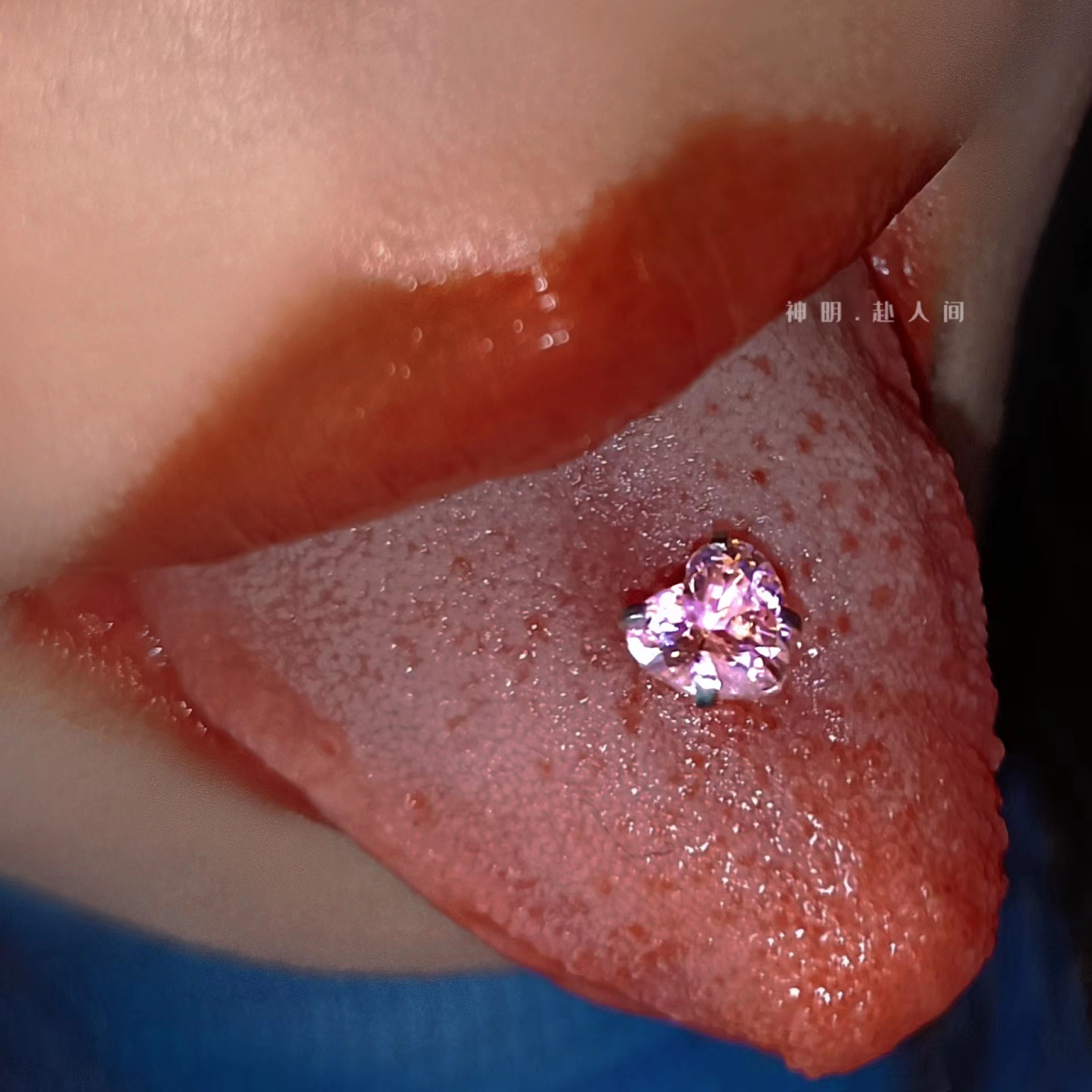 Labret stud lip piercing jewelry styling detail