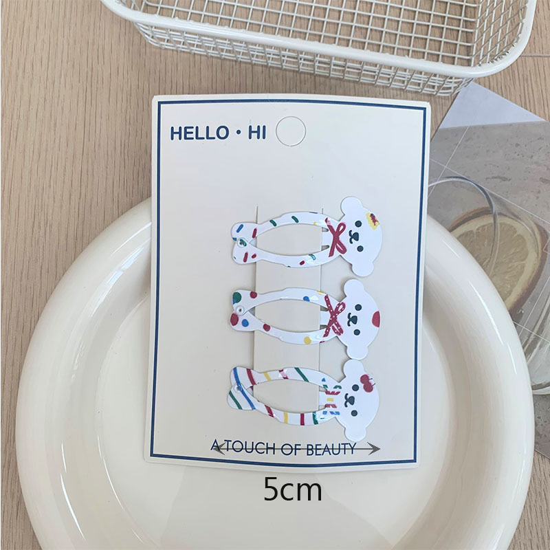 卡通可爱少女创意动物彩点烤漆bb夹新款儿童侧边刘海夹碎发夹发饰|undefined