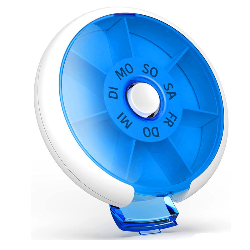 Caja de la píldora digital conveniente del viaje de la caja de la píldora del almacenamiento de 7 días