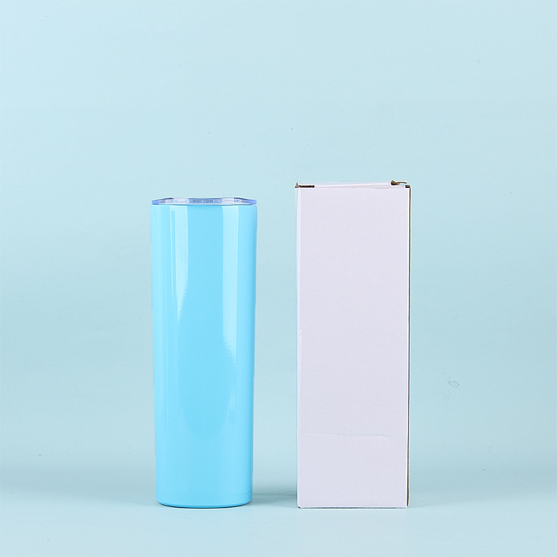 20oz taza de vacío portátil taza recta adelgazante taza de acero inoxidable taza recta taza de coche 600ml