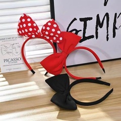 韓式氣質超大蝴蝶結髮箍白雪公主大紅色兒童髮飾可愛簡約立體髮飾
