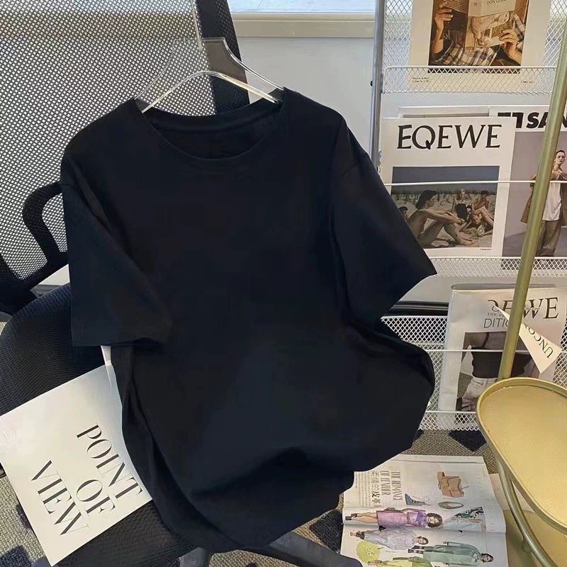 Летняя хлопковая oversize футболка, американский стиль, короткий рукав, унисекс, дышащая