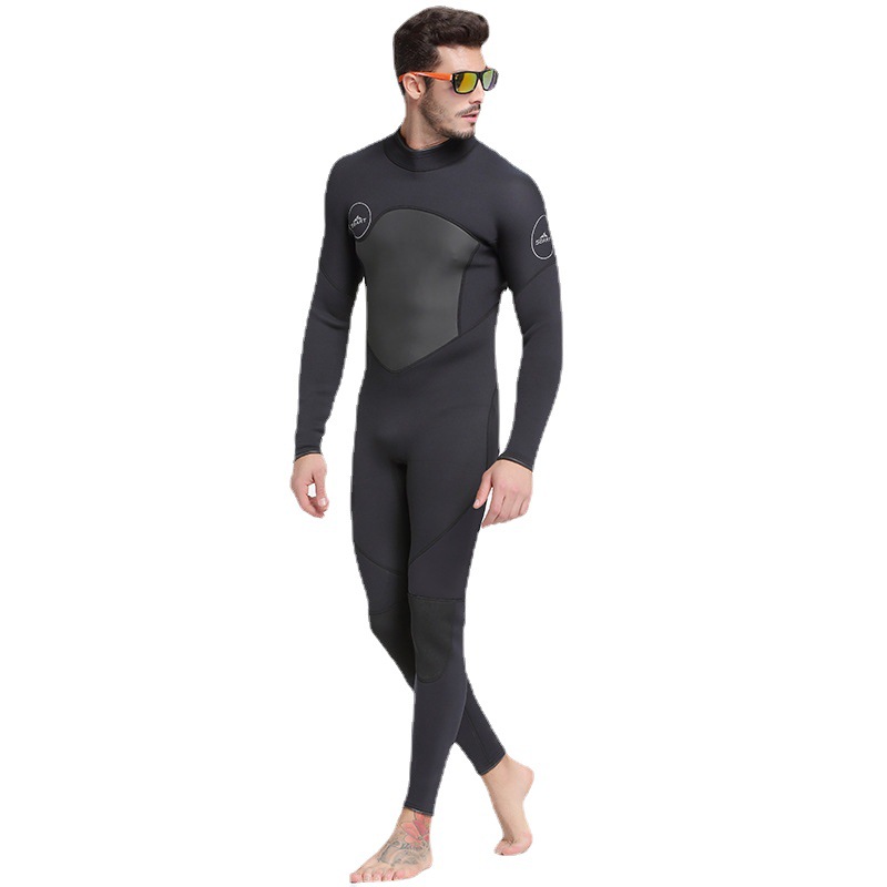 Traje de neopreno a prueba de frío de 3MM Traje de surf grueso y cálido para hombres y mujeres Traje de neopreno de manga larga de una pieza Traje de buceo profesional