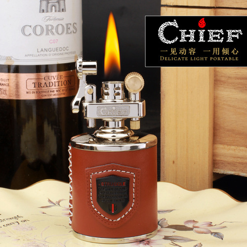chief leader candlestick kerosene lighter nostalgic retro male personality creative auspicious cloud flying dragon grinding wheel lighter