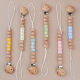 Maternal and Child supplies simple multi-color silicone letter pacifier chain pacifier clip anti-drop chain